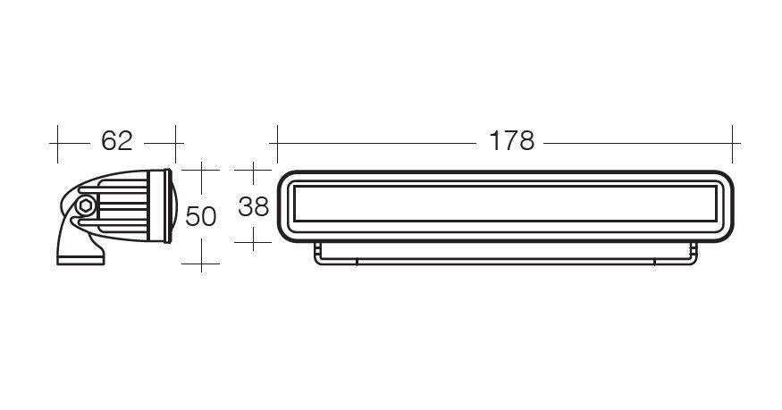9-32 Volt 7" Navigata L.E.D Marine Single Row Light Bar - 3000 Lumens