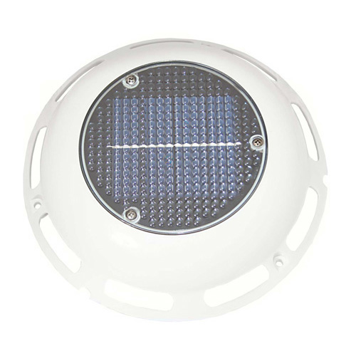 Solar Vent - White Plastic - With Battery - 190mm