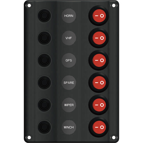 12v Switch Panel with 6 Switches