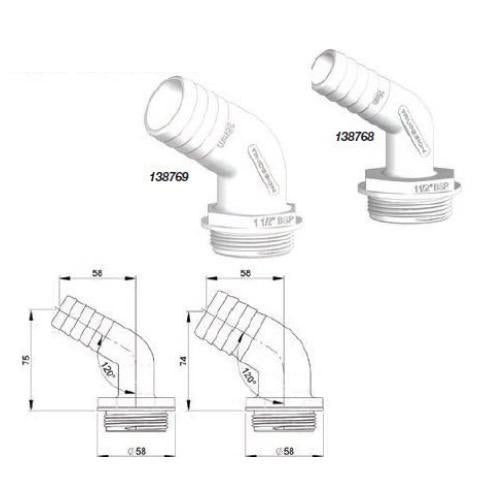 Tank Fitting 120 Degree