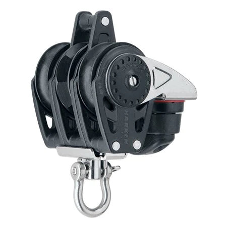 40mm Triple Ratchet Block - Swivel, Becket, Cam Cleat