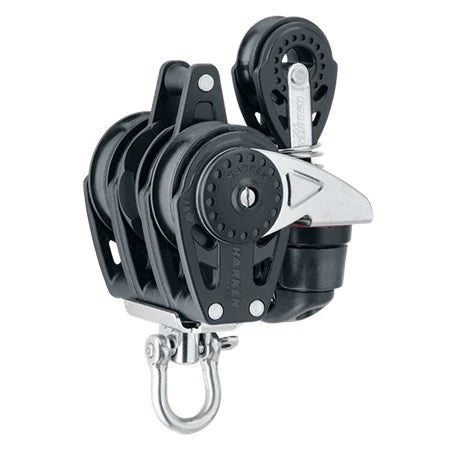 40mm Triple Ratchet Block - Swivel, Becket, Cam Cleat, 29mm Block