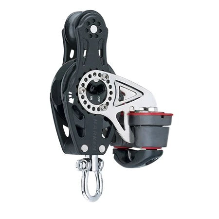 75mm Fiddle Ratchet Block - Swivel, Cam Cleat