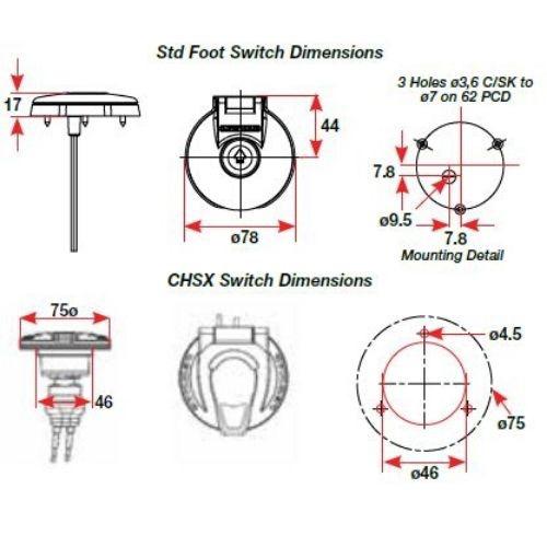 12/24V Foot Switch CHSX Model