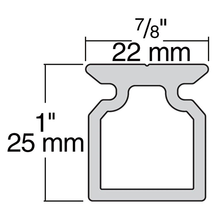 22mm High-Beam Track - 1.5 m