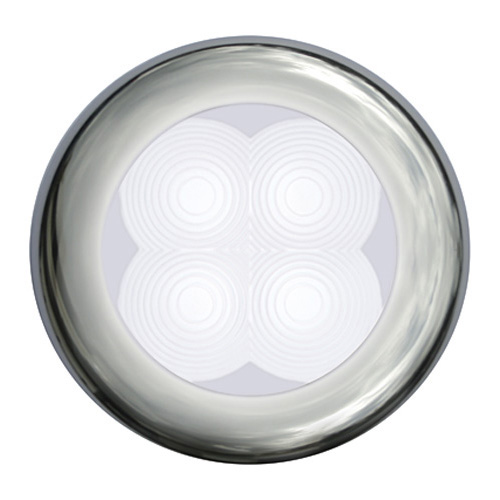 Led Round 3X Brightness White 24V Polished Stainless Rim