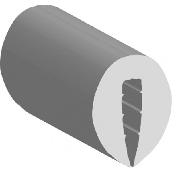 White Round Edge Trim PVC - Size 8 x 10mm - 50m Roll