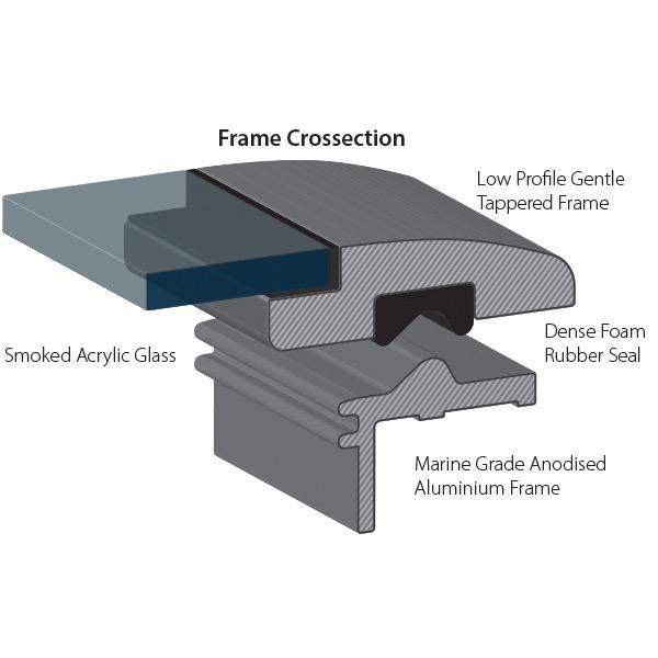 Alloy Frame Trapezoid Hatch - 610mm x 490mm x 650mm