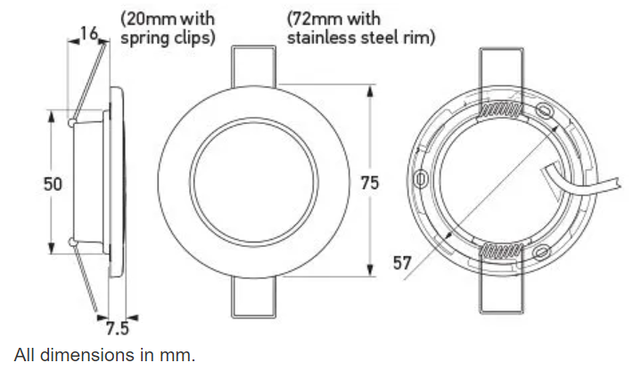 Hella - EuroLED® 75 White 12V