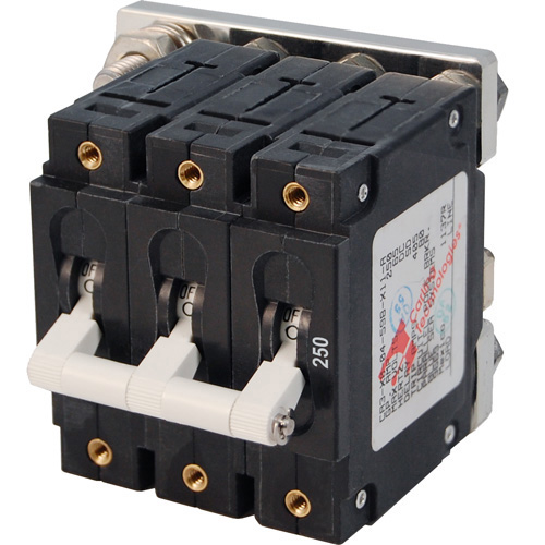 C-Series White Toggle Circuit Breaker - Triple Pole