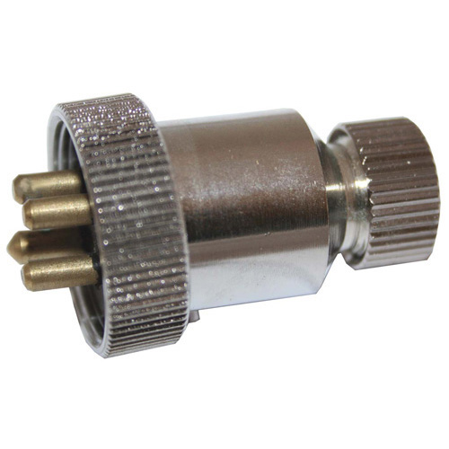 Power Plug - Chrome Plated Brass - 12 or 24 Volts - Three Pin Plug Only