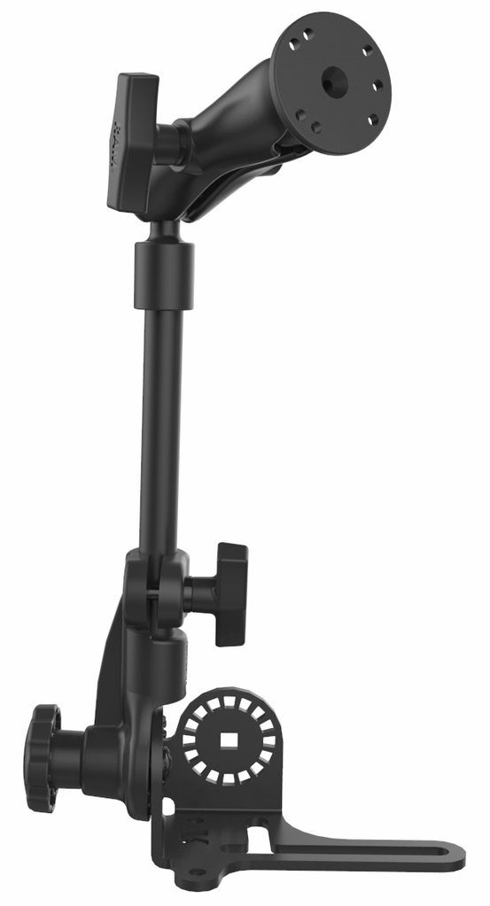 RAM (Reverse Configuration) Universal No-Drill RAM POD HD Vehicle Mount with Double Socket Arm & 2.5" Round Base AMPs Hole Pattern