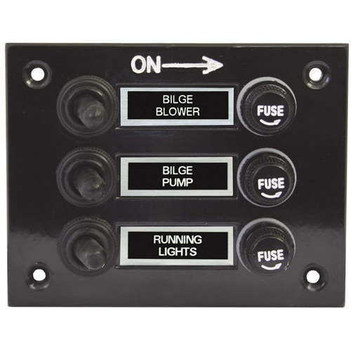 Switch Panel with Boots - Black - 3 Switch