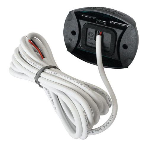 Compact 2NM NaviLED Port Navigation Lamp - White Shroud, Red Lens 2.5m Cable