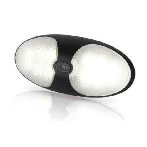 12/24V DC White LED DuraLED 12 Lamp - Single Blister Pack - Black Shroud