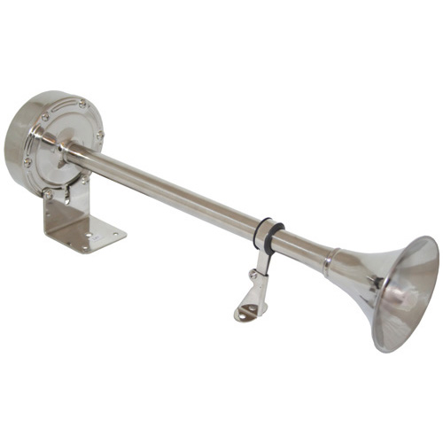 Trumpet Horn - Single - Stainless Steel - 24 Volt - 390mm
