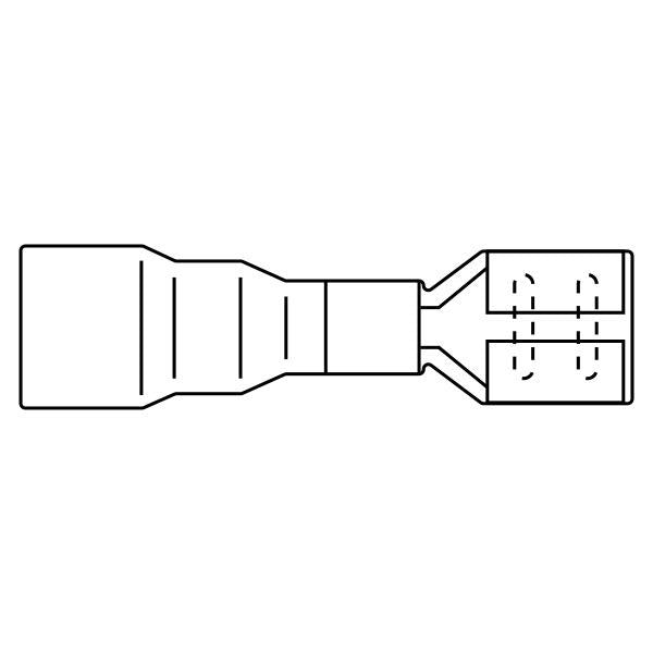 6mm Fully Insulated Female Blade Terminals - 25 Pack