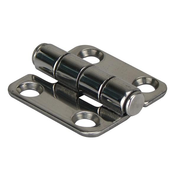 Stamped Stainless Steel Hinge - 40mm(L) x 38mm(W) - 4 Holes