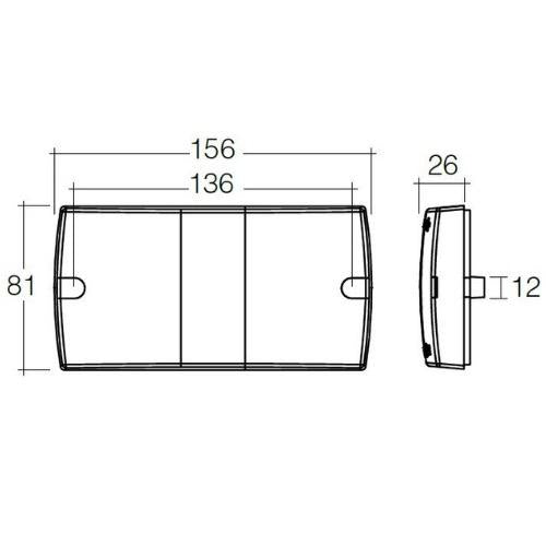 12V Model 36 L.E.D Slimline Trailer Lamp Pack w/ Licence Plate Lamp & 0.5m Hard-Wired Tinned Cable per Lamp & S/S Fittings
