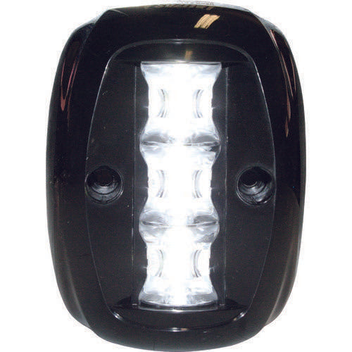 Stern Navigation Light - LED - Vertical Mount - Black Shroud - 12-24V DC