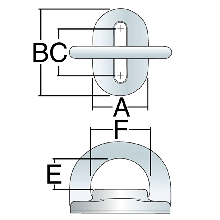 6mm Stainless Steel Low-Load Padeye