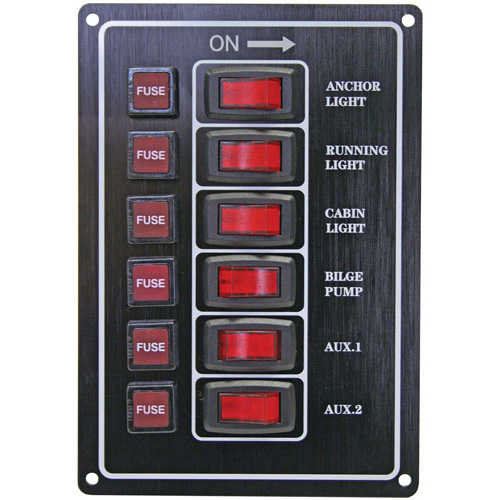 Switch Panel -Black 6 Sw