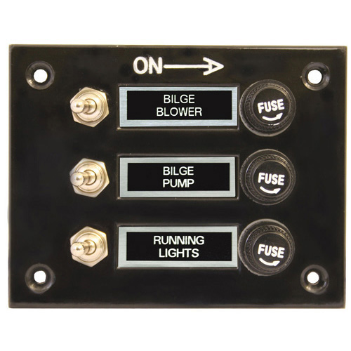 Standard Switch Panel - Black - 3 Switch
