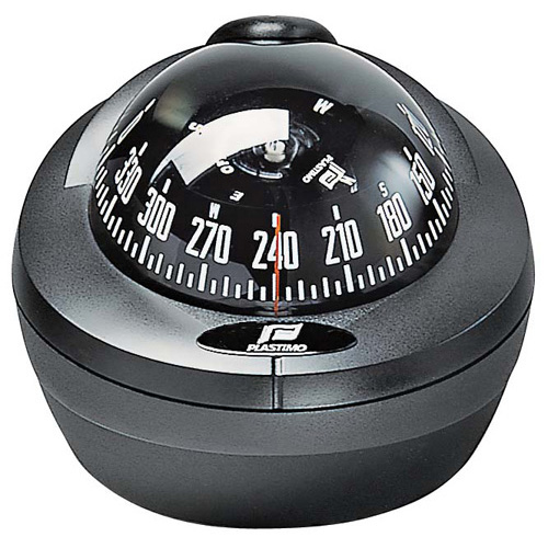 Offshore 75 Powerboat Compass - Black - Binnacle Mount - With Conical Black Card