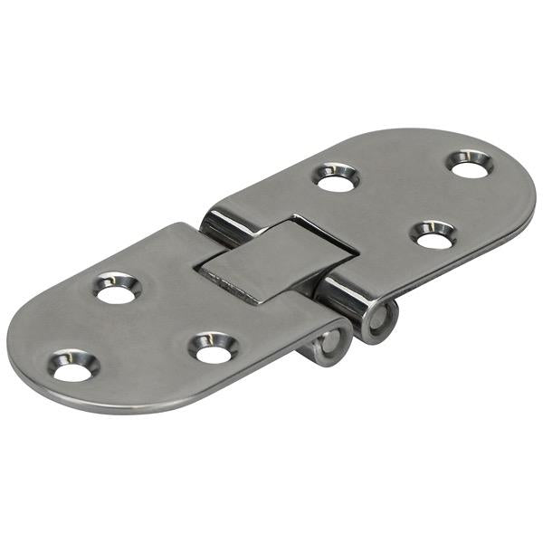 Dual Pivot Stainless Steel Hinge - Oval - 84mm(L) x 30mm(W) - 6 Holes