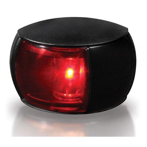 Compact 2NM NaviLED Port Navigation Lamp - Black Shroud, Red Lens 120mm Cable