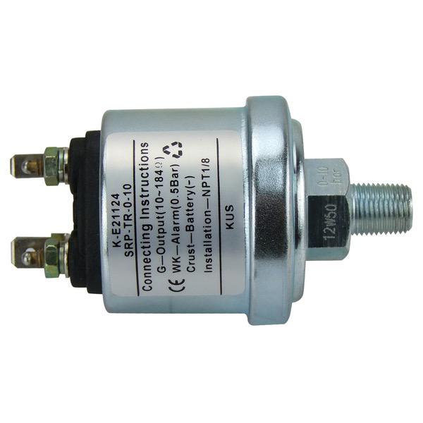 6-24V Pressure Sender - 10-184 Ohms - 0-10 Bar 0.5 Switch - 1/8"NPT