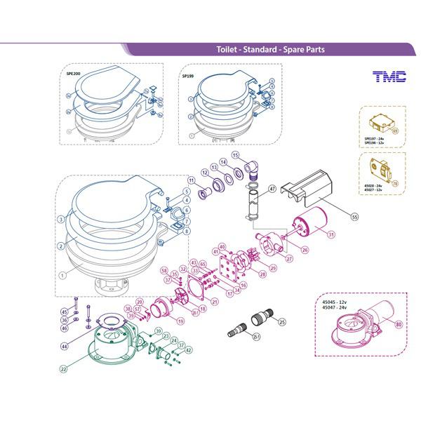 Electric Toilet Discharge Port Kit