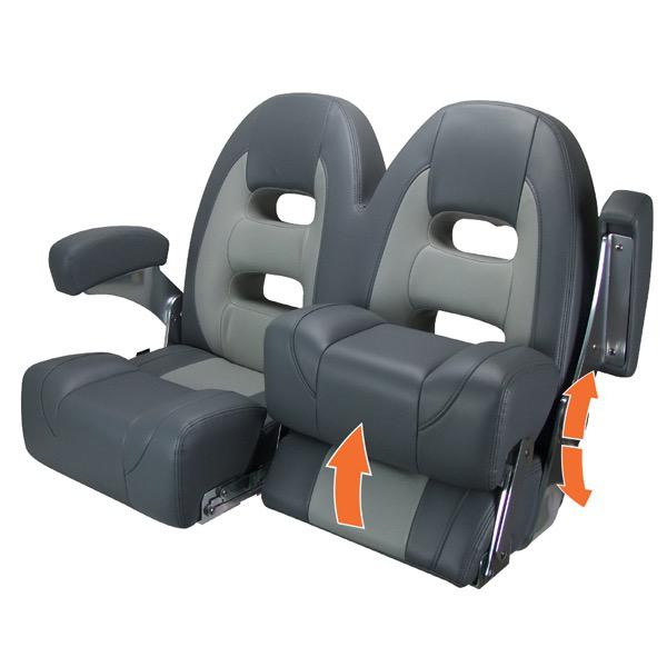 Double Cruiser Series Seat - Dark Grey/Light Grey