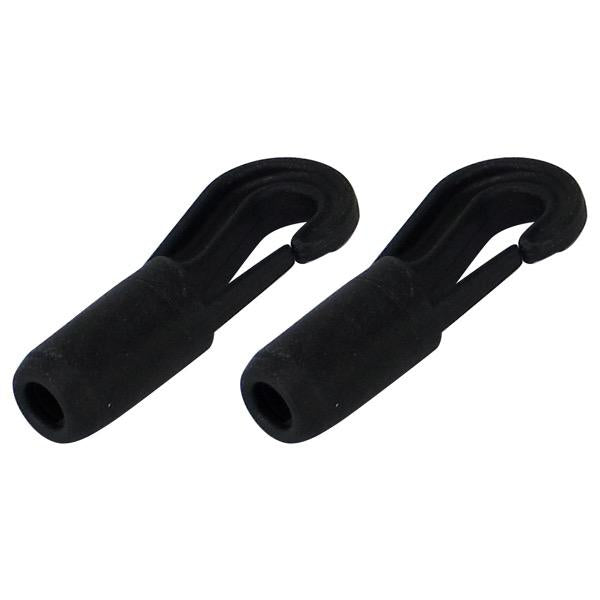 Small Black Shock Cord Hook 2 Pieces