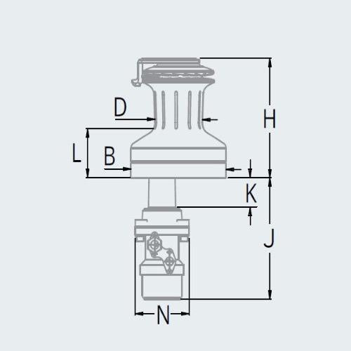 Full Stainless Steel Hydraulic Winch Single Speed