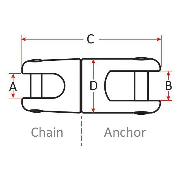 316 Stainless Steel Anchor Swivel Connector