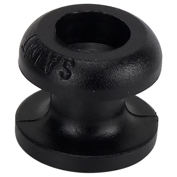Black Nylon Shock Cord Button 17mm - Large - Suits 8mm Cord