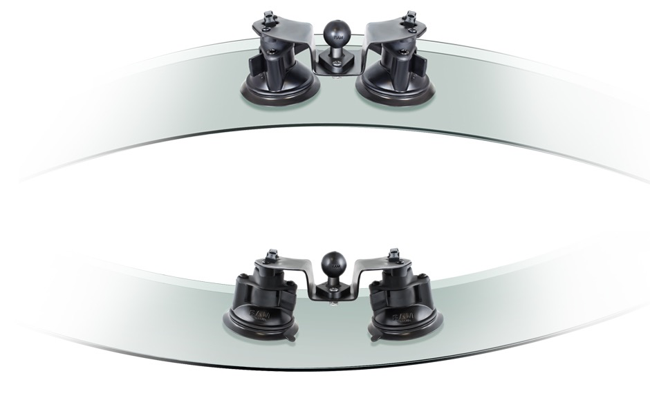 RAM Dual Articulating Suction Cup Base with 1" Ball Base