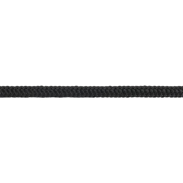 Soft Braided Black UV Stable Polyester Mooring Line - Black