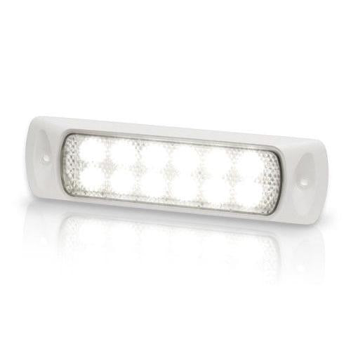 9-33V DC Sea Hawk LED Floodlight (Recess Mount) Spread Light, White Housing