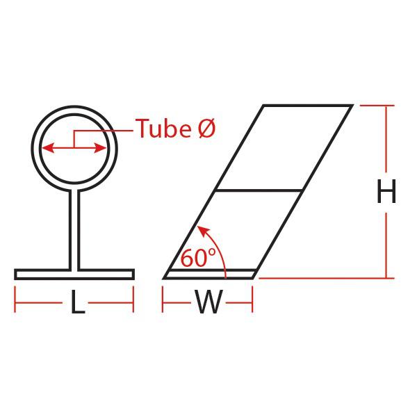Stainless Steel 60 Degree Rail End