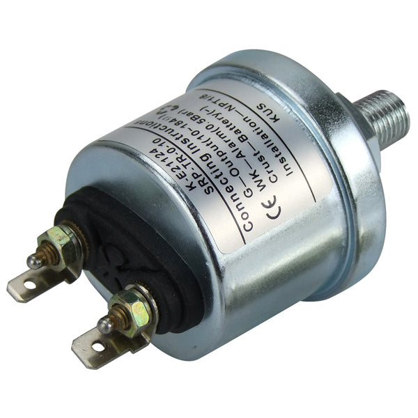 6-24V Pressure Sender - 10-184 Ohms - 0-10 Bar 0.5 Switch - 1/8"NPT