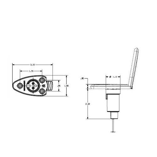 Light Base Teardrop 3 Pin - To suit: 121304