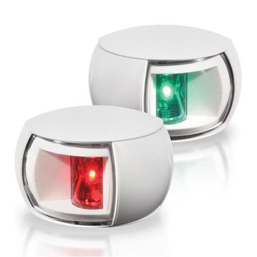 Compact 2NM NaviLED Port & Starboard Navigation Lamp (Pair) White Shroud, Clear Lens