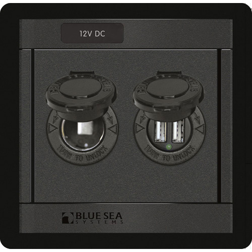 360 Panel - 12V DC Socket and Dual USB Charger