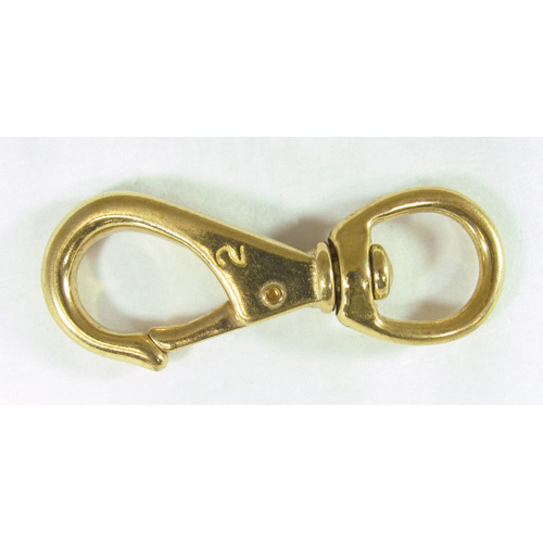 Swivel & Fixed Eye Snap Hook - Brass