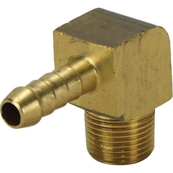 Male Brass Hose Tail End 90° w/ BSP Thread