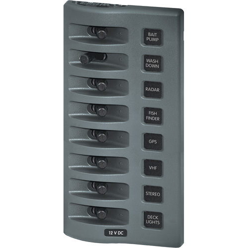 WeatherDeck 12V DC Waterproof Panel -  8 Positions