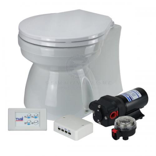 Electric Toilet - Quiet 12V - Small Soft Close Lid