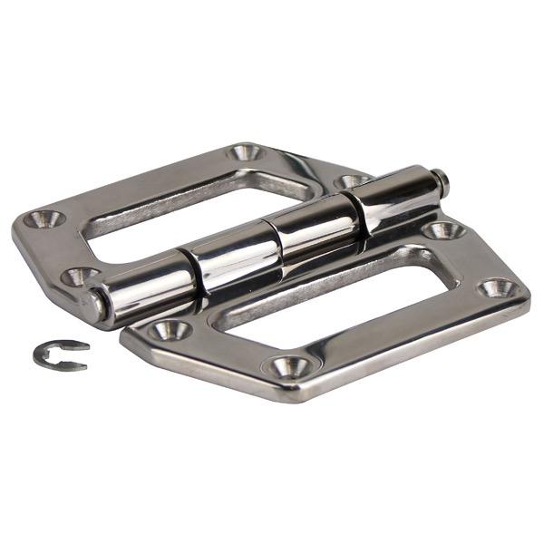 Heavy Duty Butt Separating Stainless Steel Hinge - 132mm(L) x 115mm(W) - 8 Holes